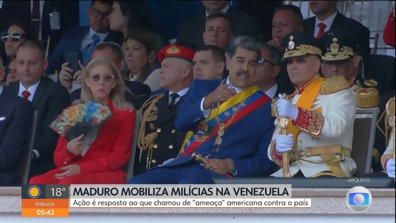 Maduro anuncia mobilização de 4,5 milhões de milicianos ante 'ameaças' dos EUA
